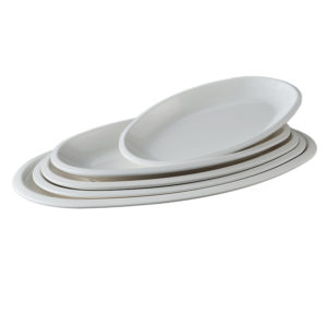 3214 Factory manufacturing best plastic tableware melamine dinnerware set oval thicker fish plate