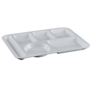 6014 Best Seller Factory direct top safe food grade plastic tableware hot seller rectangle melamine 5 compartments plate