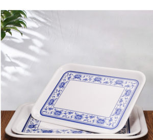 6016-1-Factory wholesale restaurant kitchen dinnerware FDA & NSF approval 100% melamine serving tray
