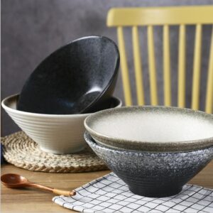 Factory direct ceramic ramen bowl set