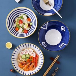 Factory direct ceramic ramen bowl set